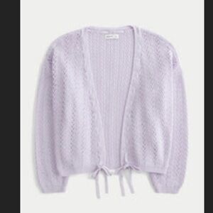 Hollister Light Purple Open-Front Cardigan